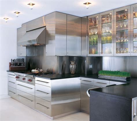 brushed stainless steel upper kitchen cabinets|stainless steel upper kitchen cabinets.